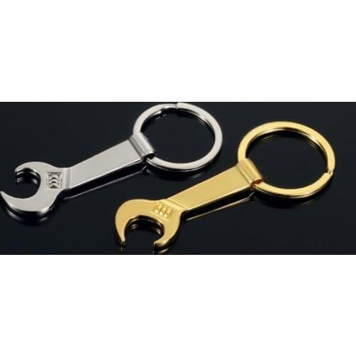 Creative Party Gifts Metal Wrench Spanner Lever Bottle Opener Key Chain Keyring Gift 2 Color LX8626