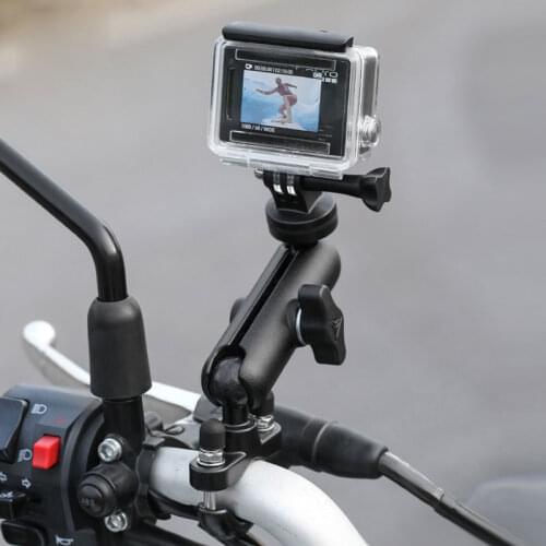 Motorcycle Bicycle Action Camera Metal Stand Handlebar Mirror Mount Bracket for GoPro Max Hero 9 8 7 DJI Insta360 OneR Accessory
