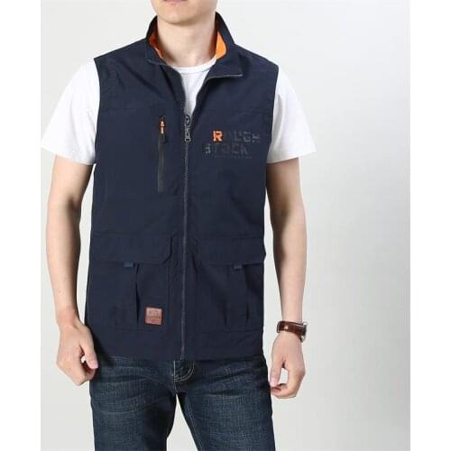 Men Multi-bag Quick-dry Vest Fishing Photography Hiking Camping Mesh Waistcoat Mountaineering Drifting Reporter Jackets M-6xl