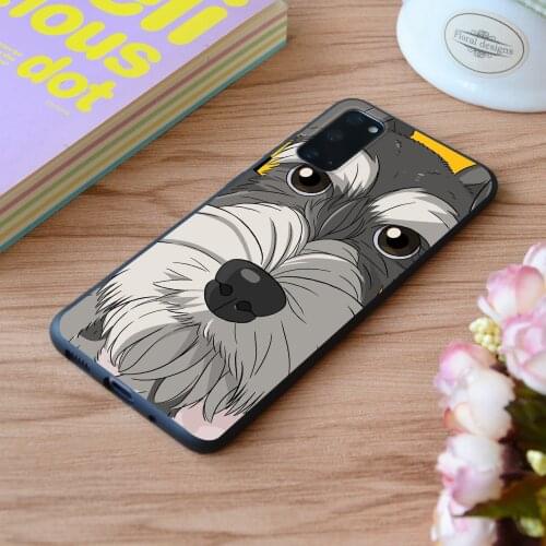 For Samsung Halloween Miniature Schnauzer Print Soft Silicone Matt Case TPU Cover Galaxy S Note M and Galaxy A