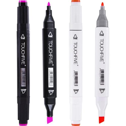 1 Pcs Single Art Marker Black White Acrylic Dual Head Alcohol Based Sketch Markers Pen Manga Drawing Pens Art Supplies