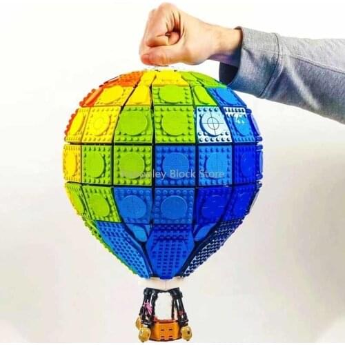 Idea Series Fiesta Balloon Hot Air Balloons MOC Building Blocks Balanced DIY Assembly Bricks Toys For Children Birthday Gift