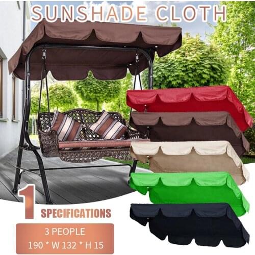 Polyester fiber Double Outdoor Garden Swing Cover Canopy Replacement Shade awning sunshade Cloth 190x132x15cm