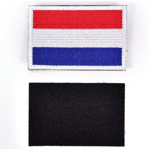 New 1pc Netherlands National Flag Tactical Embroidered Patches Clothing Cap Badge Patches Armband Dutch Holland Applique Patches