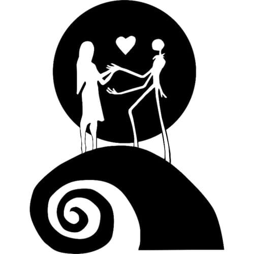 Personality Creative Young Couple Love Sticker High Quality Car Stickers Decoration Personality PVC Waterproof Decal Black/white