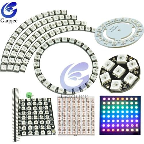 12 16 24 40 60 64 Bit WS2812 module 5050 RGB LED full-color built-in driving LED Ring Light with Integrated Drivers for Arduino