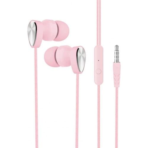 L106 3.5mm Plug Dynamic Wired Heavy Bass Stereo In-ear Phone Earphone with Mic