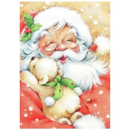 TOUOILP square full Diamond Painting De Kerstman 20