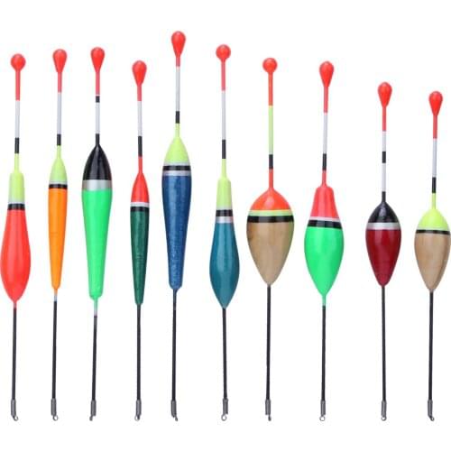 Fishing Floats Set Sensitive Wood Buoy Bobber Fishing Light Stick Floats Mix Size Color Float Buoy For Fishing Accessory