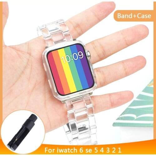Newest Strap for Apple Watch Band Series 6 SE 5 4 3 Transparent for Iwatch bracelet 38mm 40mm 42mm 44mm Watchband accessories