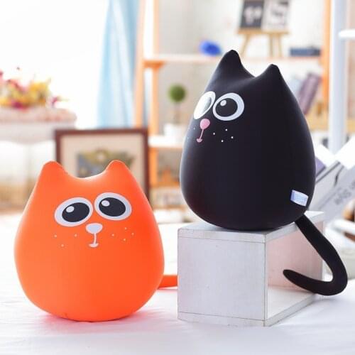 Cute Creative Long Tail Cat Plush Toy Bubble Particles Pillow Doll Cat Doll Girl Pillow Cartoon Doll Children Birthday Gift