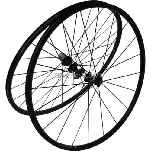 Brand New - Full Carbon Matt Clincher Rim Wheelset Road Bike 700C Bicycle Wheel 24mm