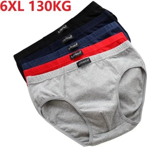 3pcs/lot 6XL 5XL Plus Size Cotton Men Briefs Comfortable Men Underwear Briefs Underpants Panties Male Male Underwear Drop Shipp