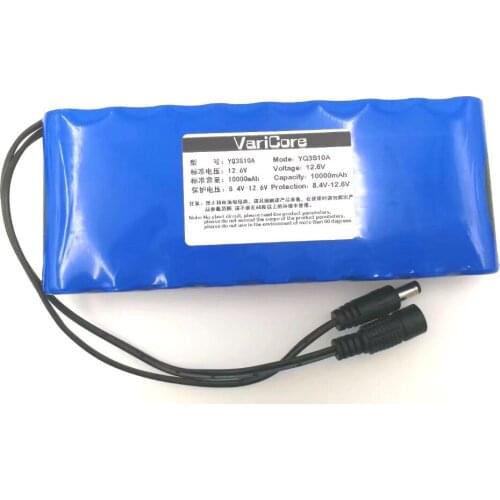 VariCore 12 v 9.8Ah 9800mAh 18650 Rechargeable batteries 12.6V Li-Ion Battery pack Protection Board CCTV Monitor battery