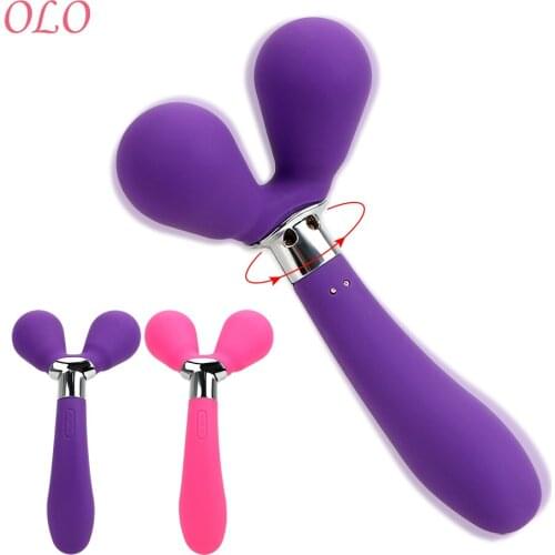 IKOKY Three Head Vibrator 30 Speed G-spot Body Massage Y-type AV Stick Clitoris Vagina Stimulation Female Masturbation