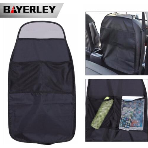 Waterproof Universal Auto Seat Back Organizer Storage Bag Car Seat Back Scuff Dirt Protect Cover For Child Baby Kid kick Mat Pad