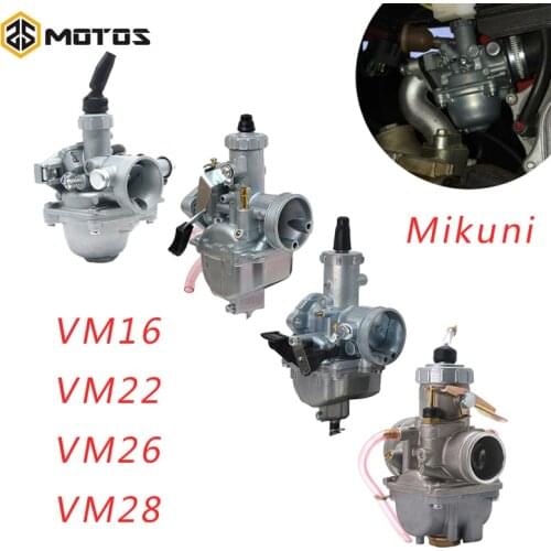 ZS MOTOS Motorcycle Mikuni VM16 VM22 VM26 VM28 Carburetor 19mm 26mm 30mm 32mm Carb For 50-200cc Dirt Pit Bike ATV Quad Carb