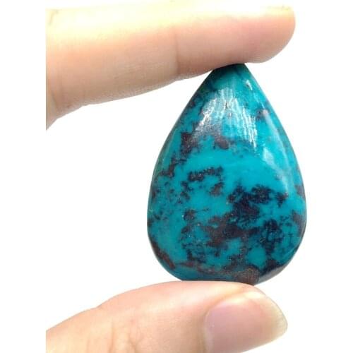 Natural Stone Chrysocolla Malachite Lapis Bead Drop Pendant No Hole For DIY Making Jewelries Necklace
