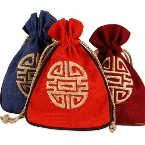 1000pcs 11x14cm Chinese style drawstring bag Packaging Jewelry bags Gift Pouch