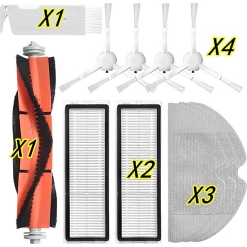 11PCS Hepa Filter Main Brush Mop Cloth Replacement Kits for Xiaomi Mijia 1C / STYTJ01ZHM Robot Vacuum Cleaner Part Accessories
