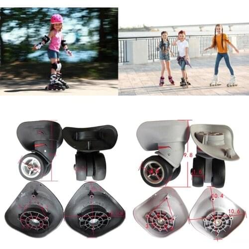 2pcs/pair Rubber Swivel Wheels 360 Degree Rotation Suitcase Replacement Casters Luggage Case Parts Accessories