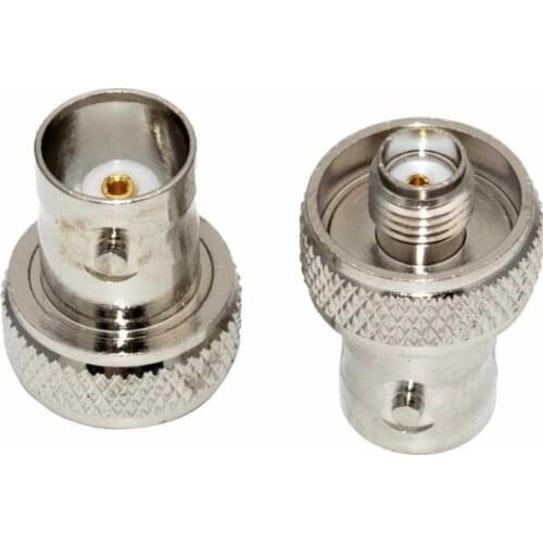 2PCS RF Coaxial Adapter SMA Female to BNC Female RF Connectors For Two Way Radio Adaptor
