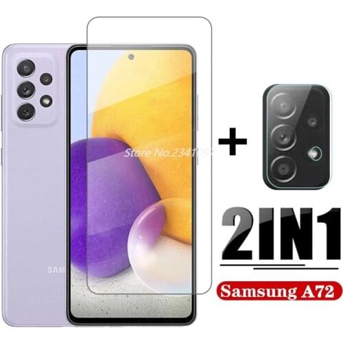 2in1 Camera Lens Glass for Samsung A31 A41 Screen Protector Tempered Glass for Galaxy A52 A72 A41 A42 A32 A51protective Glass