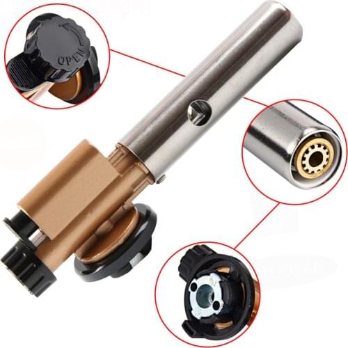 Automatic Ignition Baking Welding Tool Copper Gas Torch Flamethrower Butane For BBQ Camping Outdoor Hiking Fire Flame Tool