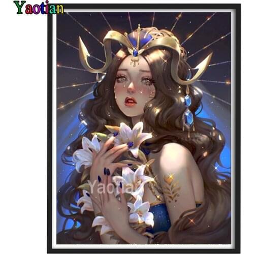 5D full diamond diy diamond painting Fantasy Anime Art Lily Beauty mosaic decorative painting living room bedroom dining room
