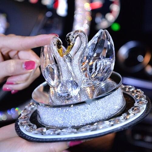 Car perfume crystal swan car seat perfume and ornaments swan car interiors automotive supplies women