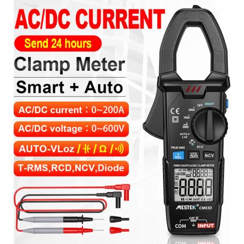 True RMS Digital Clamp Meter MESTEK CM82A/B/C DC AC Current Voltage Ampere NCV Ohm Tester Ammeter Multimeter Electrician Tool