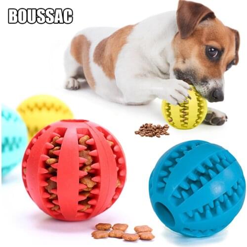 Pet Dog Toys Stretch Rubber Leaking Ball Dog Funny Interactive Toy Tooth Cleaning Balls Bite Resistant Chew Toys 5cm/6cm/7cm