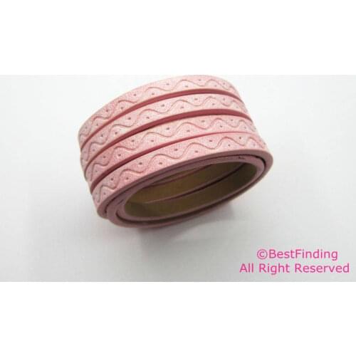 Leather strips 5mm Hot press Lace leather cord Flat leather cord