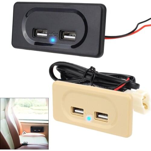 Modify 4.8A 12V 24V 3.1A 12V Dual USB Charger Socket for Auto Truck ATV Boat Car RV Bus Power Adapter Outlet Dustproof