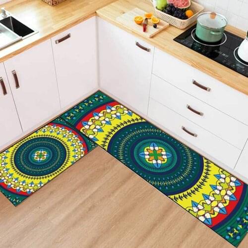 Fashion Multicolor 3D Printing Carpet Flannel Bedroom Carpets For Living Room Home Decor Long-strip Mats Floor Kitchen Area Rugs
