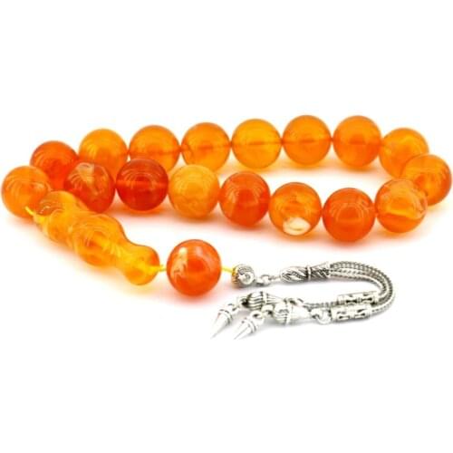 Islamic Tasbih Muslim Rosary Beads 33 Prayer Rosary For Men Bracelet For Men Accessory amber oltu amber stone Handmade Turkey