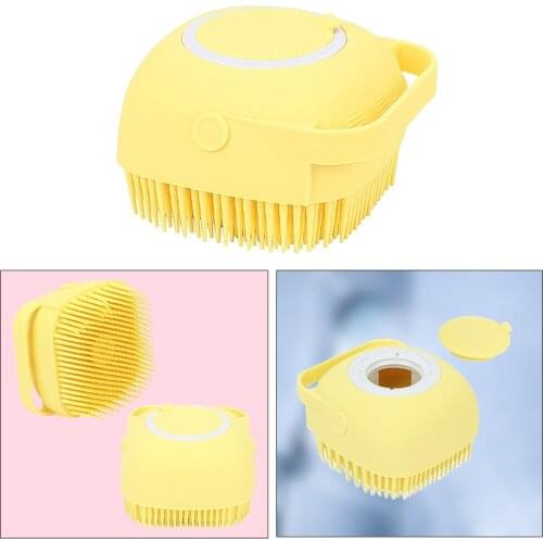 Soft Silicone Bath Body Scrubber Skin Brush Dispenser Container Massager