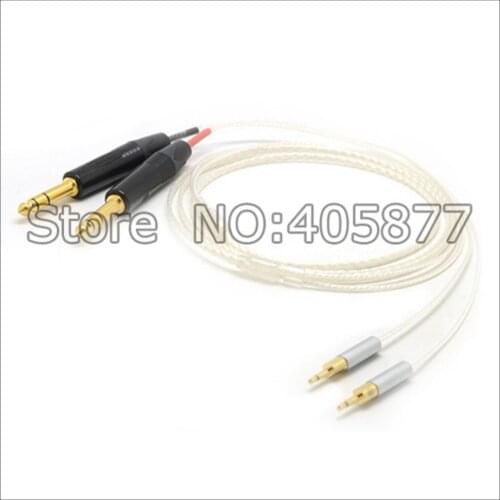 Custom High quality 8cores silver plated Upgraded Audio Cable Cord For HD700 Headphones 6.35mm/3.5mm To 2.5mm