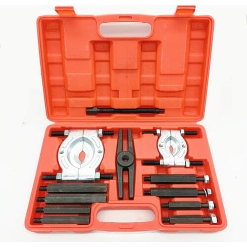 12PC Bearing Separator Set Mechanical Double Disc Pull Type Disc Puller Chuck Pull Code Gearbox Outer Bearing Remover Tool Kit