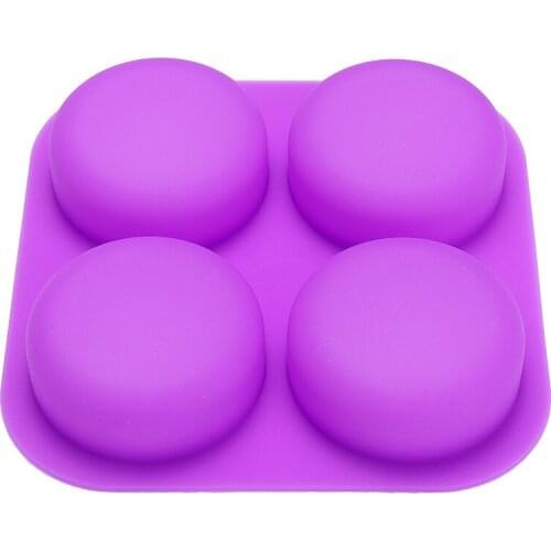 New 4 Holes Round Silicone Mold DIY Handmade Soap Mold Pudding Jelly Making Mold Home Baking DIY Tool Gadgets