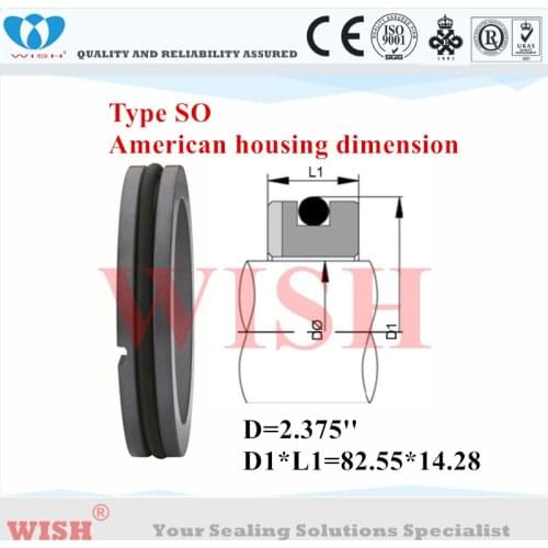 2.375 inch STOCK Available O-Ring mounted type SO stationary seat material Silicon carbide equal to W type seat
