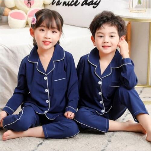 Spring Kids Nightwear New Children Cardigan Homewear Set Baby Girl Casual Clothing Costume Boys Sleepwear Pajamas Suit