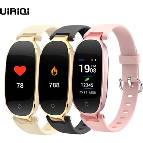 UiRiQi Waterproof Smart Watch Fashion Women Ladies Sports Fitness Tracker With Heart Rate Smartwatch For Android ios Smart Phone