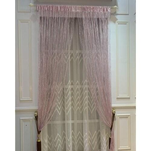 1 * 2m Window Curtain Wedding Props Silver Door Curtain Finished Curtain Curtain Decorative Accessories Room Decor 2pcs