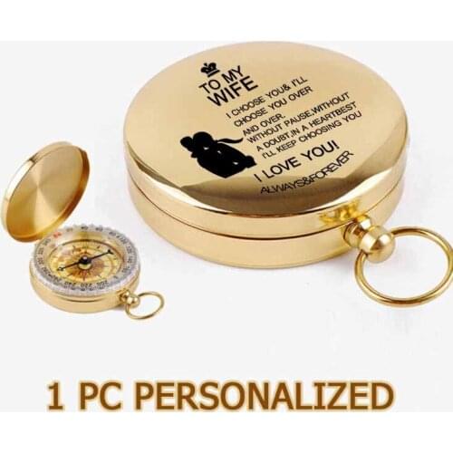 1pc Cusotmized Engrave Compass For Grandson Dropshipping Personalized Christmas Gifts Navigator Functional Compass 2021 ZNZ052