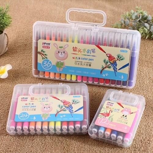 12/24/36pcs Fineliner Art Marker Soft Drawing Brush Pen Set Professional Art School Supplies Pencil write Painting Stationery