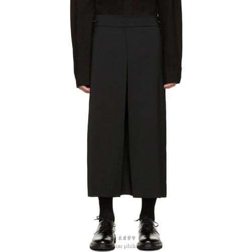 27-44 ! 2016 New Mens clothing fashion capris culottes casual wide leg pants plus size singer costumes