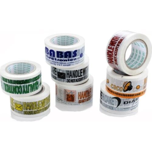 Free logo Adhesive Tapes Sealed custom imprinted logo on Clear Transparent Sealing Sticky Tape 20 Rolls free ship by fast DHL