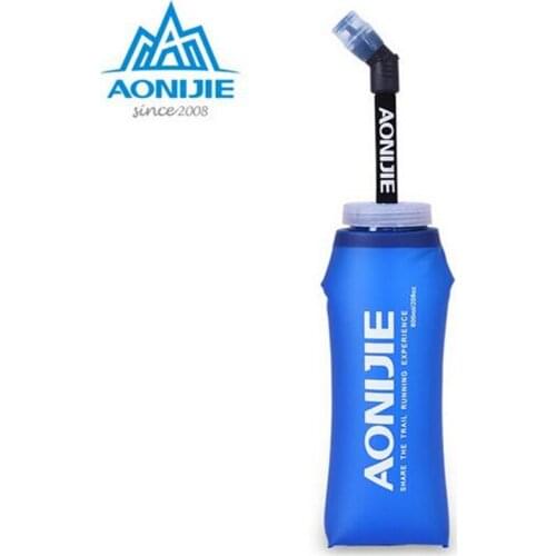 AONIJIE Portable Fast Suck Sports Running Sport Water Bottle Folding TPU Soft Water Flask With Long Straw Bicycle Water