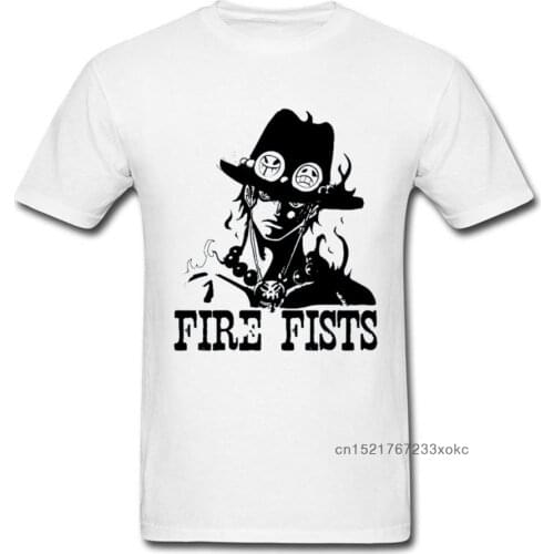 One Piece T Shirts For Man Fire Fist Brother T-shirt Mens Luffy Print Tshirt Japan Straw Hat Pirate Series Ace Cool Tops & Tees